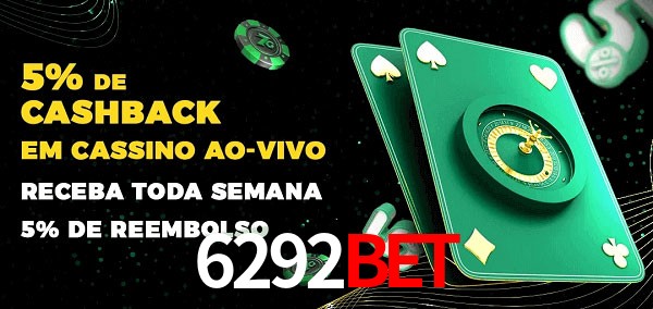 Promoções do cassino ao Vivo 6292bet